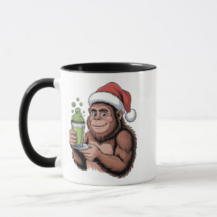 Mug Bigfoot Santa Drôle Sasquatch Tenant Matcha Xmas