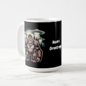 Mug Bigfoot Sasquatch Alien UFO Drôle Graphisme (Devant gauche)