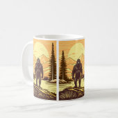 Mug Bigfoot Sasquatch Art Rétro (Devant gauche)