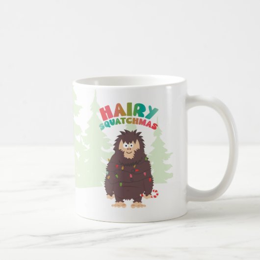 Mug Bigfoot Sasquatch Christmas Flat Holiday Card (Droite)