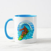 Mug Bigfoot Surf Riding The Waves Fun Sasquatch (Gauche)