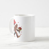 Mug Bigfoot Valentines Day Funny Sasquatch Hearts Love (Devant gauche)