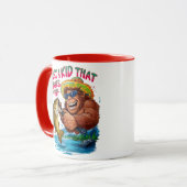 Mug Bigfoots Juste un enfant qui aime pêcher (Devant gauche)