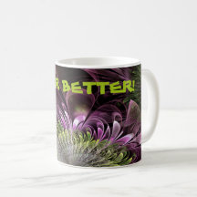 Bijoux en forme de fleur fractale violet-rouge