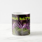 Mug Bijoux en forme de fleur fractale violet-rouge (Centre)