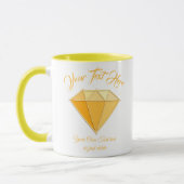 Mug Bijoux en pierre de diamant jaune. 50 Mariages d'o (Gauche)