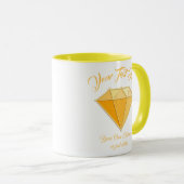 Mug Bijoux en pierre de diamant jaune. 50 Mariages d'o (Devant droit)