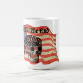 Mug Biker jusqu'au bout crâne USA Drapeau art patrioti (Centre)