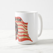 Mug Biker jusqu'au bout crâne USA Drapeau art patrioti (Devant droit)
