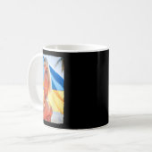Mug Bikini Bybe - Y Blonde Bybe Et Drapeau Ukrainien (Devant gauche)