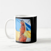 Mug Bikini Bybe - Y Blonde Bybe Et Drapeau Ukrainien (Gauche)