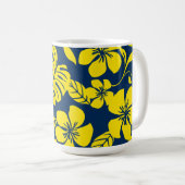 MUG BIKINI ROSE (BLEU FONCÉ/JAUNE) (Devant droit)