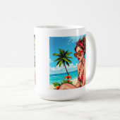 Mug Bikini rouge, lunettes de soleil et femme de Banda (Devant droit)