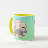 Mug Bilby de Pâques et fleurs australiennes heureux Pâ (Devant gauche)
