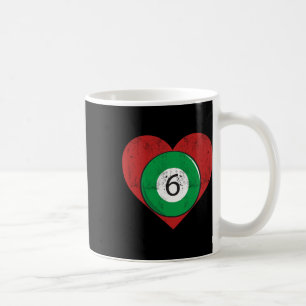 Mug Billard 6 Ball Coeur Amour Pour Le Billard Sport