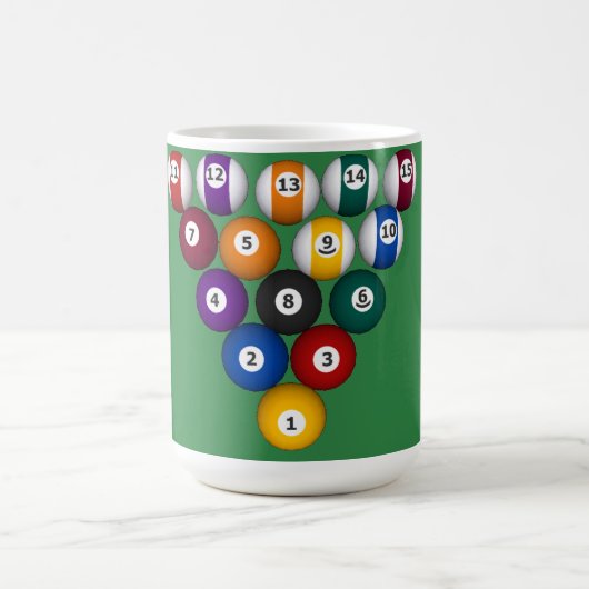 Mug Billard / Ballons de piscine : Musique personnalis (Centre)