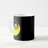 Mug Billard de la piscine de billard de la boule 9 (Devant gauche)