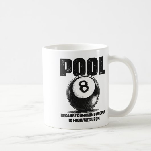 Mug Billard de table de piscine amusant 8 Ll Noir Ll F (Droite)
