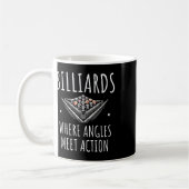 Mug Billard où les angles rencontrent le pool d'action (Gauche)