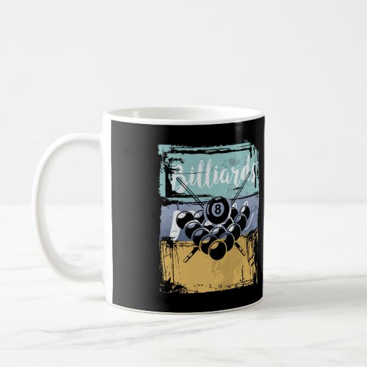 Mug Billard Tee - Piscine rétro Vintage (Gauche)