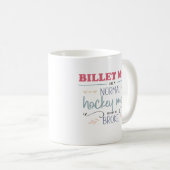 Mug Billet de hockey sur glace Maman drôle Dire/Citer (Devant droit)