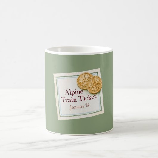 Mug Billet de train alpin vert (Centre)