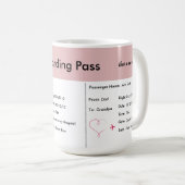 Mug Billet de transport aérien Voyage à thème Grossess (Devant droit)