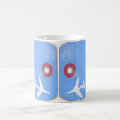 Mug Billet de voyage de l'avion personnalisé (Centre)