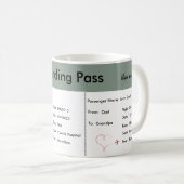 Mug Billet Faire-part de grossesse pour voyageur du mo (Devant droit)