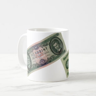 Mug billet hongrois 10 Forint HUF Green Note Bill