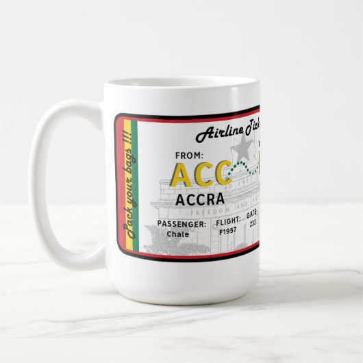 Mug Billet pour le Ghana (Gauche)