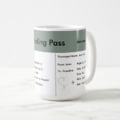 Mug Billets neutres de la compagnie aérienne Faire-par (Devant droit)