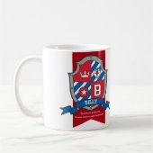 Mug Billy nom signifiant lettre B oiseau rouge bouclie (Gauche)