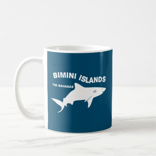 Mug Bimini Iles Plongée Sous-Marine Avec Requins - Bah (Gauche)