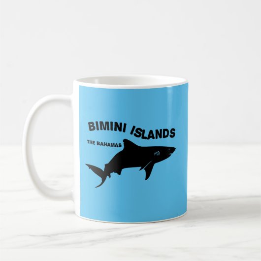 Mug Bimini Iles Plongée Sous-Marine Avec Requins - Bah (Gauche)