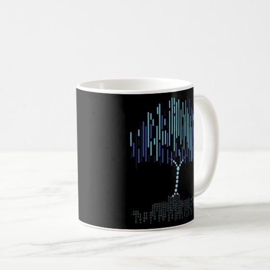 Mug Binary Tree Coding Programmer Ordinateur SQL Datab (Devant droit)