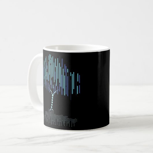 Mug Binary Tree Coding Programmer Ordinateur SQL Datab (Devant gauche)