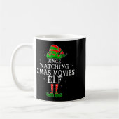 Mug Binge Watching Xmas Movies Elf Matching Family Chr (Gauche)
