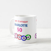 Mug Bingo Anniversaire 50ème Milestone Bingo Balls (Devant gauche)