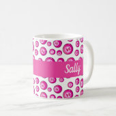 Mug Bingo Balls Rose Personnalisé (Devant droit)