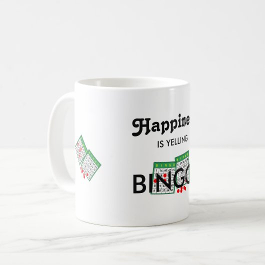 Mug Bingo Love Happiness is Yelling Bingo (Devant gauche)