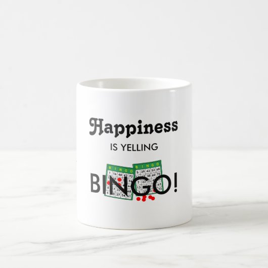 Mug Bingo Love Happiness is Yelling Bingo (Centre)
