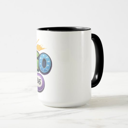 Mug BINGO Patchwork Appliqué (Devant droit)