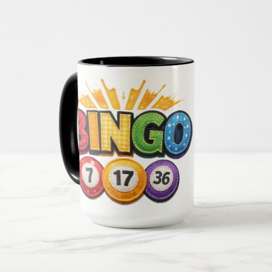 Mug BINGO Patchwork Appliqué  (Devant gauche)