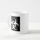 Mug Bio risque ou noir de avertissement de symbole de (Devant gauche)