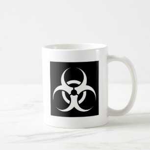 Mug Bio risque ou noir de avertissement de symbole de