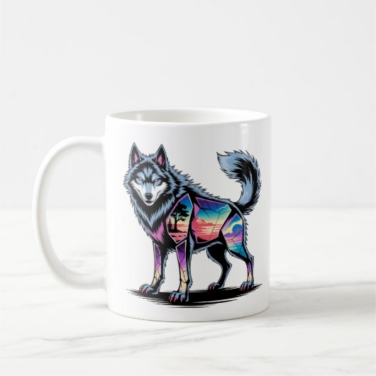 Mug Biome de loup de cristal - T-shirt nature fracturé (Gauche)