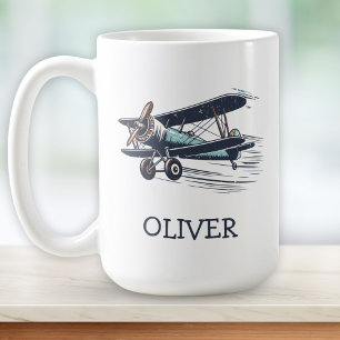 Mug Biplan vintage personnalisé