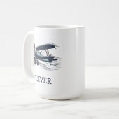 Mug Biplane Vintage personnalisé (Devant gauche)
