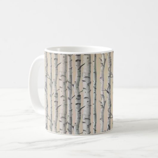 Mug Birch Dans Les Bois À L'Extérieur (Devant gauche)